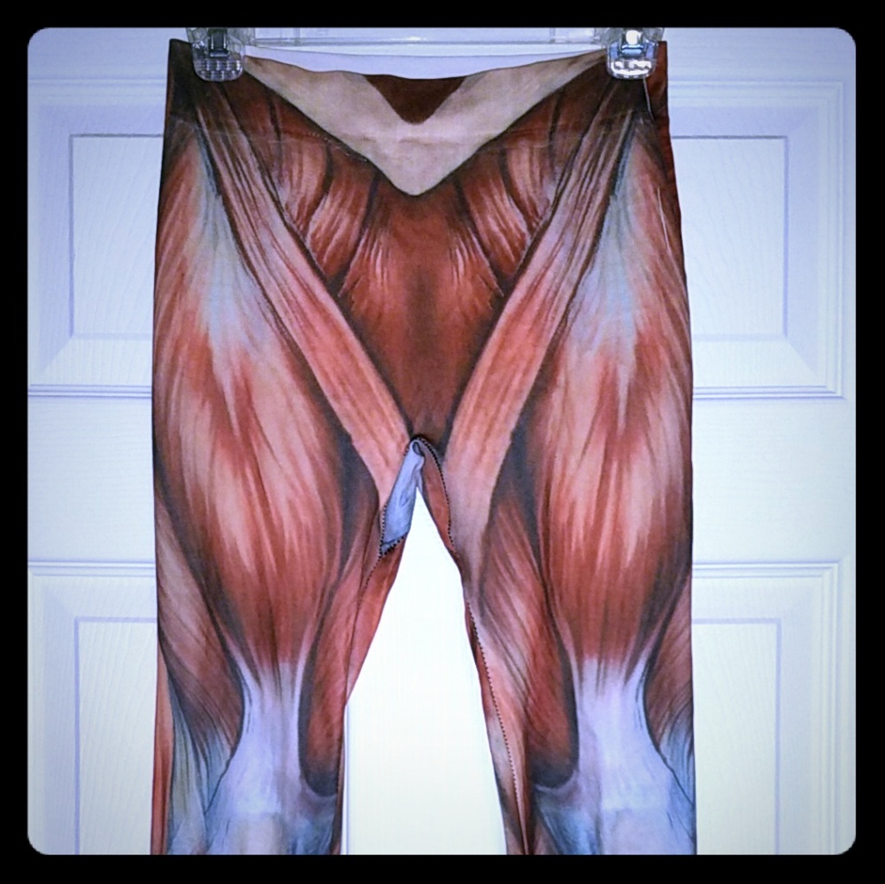 Popular Muscle Leggings. Look Realistic! Onesize
